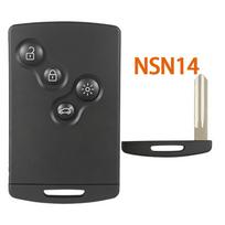 Keyless Smart Key Shell Case For  Clio Iv Captur  Megane Iii Fluence Laguna Iii Scenic Koleos black