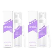 Pain Free Body Hair Removal Mousse, Convenient Hair Remover Foam with Scraper, 100ml 2pc
