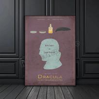Klasikinis siaubo filmas Vampyras Drakula 1992 vintažinis plakatas drobės tapyba sienų menas paveikslai retro namų kambario klubo dekoras dovana 21cm×30cm NoFrame gray