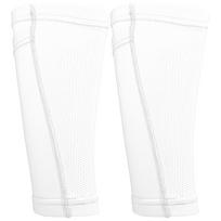 Soccer Shin Guard Sock Leg Performance Support Football Calf Sleeves Leg Guard SockAdult   L white