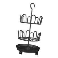 Revolving Shoe Tree Organizer Rack with Hook Revolving Shoe Rack Rotating Shoe Stand for Closet Bathroom Cloakroom Garage beige