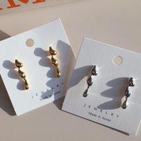 Waterdrop earrings, gold and silver long chain simple earrings gold
