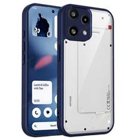 Skaidrus silikoninis dėklas NothingPhone 3A Lite Nothing Phone 3A Lite 3ALite Pro PC galine dalimi TPU bamperiu Atsparus smūgiams telefono dėklas Nothing Phone (3a) Lite mėlyna