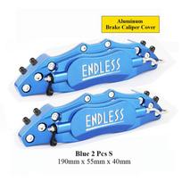 Universal Fixing By Screws Aluminum Brake Caliper Cover 2 Pcs 3D Endless Wheel Modification Decoration For All Car Car Styling blue