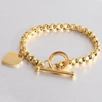Daugialypis nerūdijančio plieno ir perlo kvadratinis apyrankė su OT sagtimi auksas
