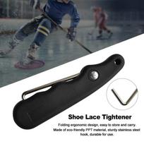 Skate Lace Tightener Lace Hook Puller With Handle Hold Stainless Steel Plastic Ice Skate Lace Tightener Tool Skating Tool Parts gray