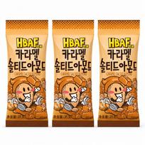 HBAF KARAMELizuoti SŪDYTI MIGDOLAI 35g #CARAMEL SALTED ALMOND*3pack