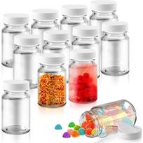 2oz Glass Shot Bottles, Reusable Small Mason Jar Shot Glasses Cute Juice Bottles Storage Container with Leak Proof Lids 6PCS 60ml gray