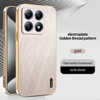 For Xiaomi 15T 15T Pro  Full Lens Protection Phone Case with Gold Thread Texture and Anti-Fingerprint For Xiaomi 15T auksas