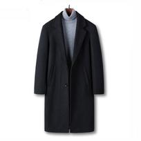 Men's Wool Woolen Coat Winter Korean Version Casual Medium and Long Coat Thickened Versatile Suit Trench Coat Men 4XL juoda