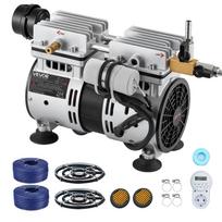 VEVOR Pond Aerators, 5.2CFM Aeration System for Lakes up to 3 Acres, 4/5 HP Air Compressor, 2 Diffusers & Two 30.5 m Weighted Tubing