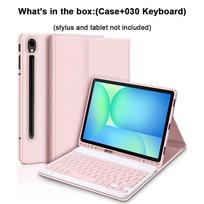 Keyboard Case for Samsung Galaxy Tab S10 Lite / S10 FE / S9 FE / S9 / S8 / S7 10.9-inch/11-inch Tablet Case with Pencil Holder Tab S10 FE 10.9-inch&French