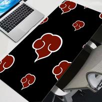Cool Black White Anime Mouse Pad XL Akatsuki Naruto Non Slip Keyboard Desk Mat Waterproof Moon Pattern Laptop Gamer Mousepad 40cmx90cm