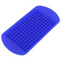 Extra Large 160 Cubes Silicone Ice Molds Space Efficient Stackable Tray for Refrigerator Organization Cocktails Mixing mėlyna