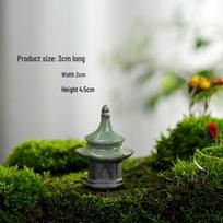 Senovinio stiliaus keraminės figūrėlės-papuošalai bonsai ir arbatos staliuko dekoravimui white