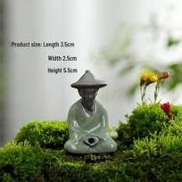 Senovinio stiliaus keraminės figūrėlės-papuošalai bonsai ir arbatos staliuko dekoravimui