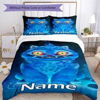3pcs Custom Name KPop Demon Hunters Bedding Set Duvet Cover Closure Includes 1 Duvet Cover & 2 Pillowcases, Soft and Comfortable for All Seasons. 140cmx200cm