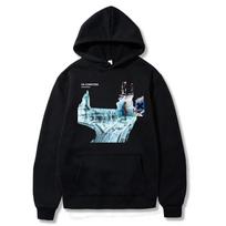 Radiohead Ok Computer Cd Lp Vinyl Poster in Rainbows Thom Yorke Popular Classic Hoodies Couple Streetwear Pullover Tracksuit Female Male Clothing XXXXL gray