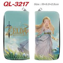 Zelda Legend Wallet Full Color Zip Long Purse Anime Handbag Coin Bag Organizer 1pcs Long zipper white