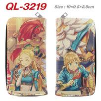 Zelda Legend Wallet Full Color Zip Long Purse Anime Handbag Coin Bag Organizer 1pcs Long zipper beige