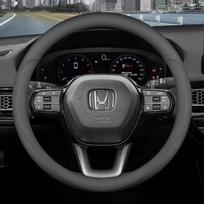 For Volkswagen Golf GTI MK6 MK7 MK8 Jetta Passat B6 B7 B8 Polo Tiguan Touare Leather Steering Wheel Cover Anti-slip Accessories O BlackThread