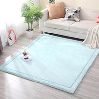 Coral Fleece Tatami Mats Large Carpet Thickened Bedroom Carpet Children Climbed Playmat Home Mattress Living Room Rug Floor Rugs 80x200cm dangaus mėlyna spalva