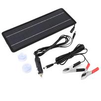 12V 4.5W Nešiojamas saulės skydelis Akumuliatoriaus lašinis įkroviklis Automobiliui Sunkvežimiui Valtis Kemperiui black