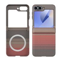 Belaidžio įkrovimo dėklas telefonui Samsung Z Flip 6 5 4 3 Flip6 Flip5 Flip4 Flip3, PU odinis, su magnetiniu vyriu, apsauginis dangtelis For Samsung Galaxy Z Flip 3 white