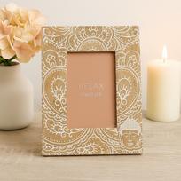 Large Picture Frame Mango Wood 13x18cm White Buddha