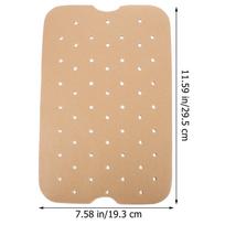 100 Sheets Air Fryer Paper Liners Perforated Baking Tray Paper Heat Resistant Non Absorbent Ideal for Fried Chicken Fries Bacon ruda