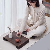 Low Meditation Table Portable Versatile Tatami Sitting Coffee for Office Home Bedroom gray