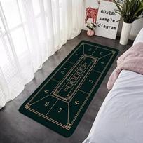 Interior Floor Mat Texas Board Game Table Chess Poker Doormat Non-slip Foot Rug for Entryway Kitchen Carpet Bedroom Bedside Mats 40x60cm gray