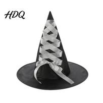 Classic Wizard Character Headwear Halloween Witch Hat Reusable Oxford Cloth Pointed Durable Stiff Fabric Hat for Costume Carnival Masquerade, oranžinė