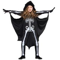 Halloween Bat Costume For Children Full Body Jumpsuit Soft Fabric Jumpsuits Easy Wear For Costume Role Play Event 110cm black