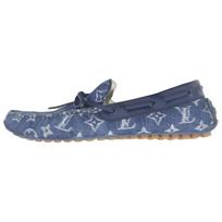 LOUIS VUITTON Arizona Loafers 'Denim Monogram' 1A80HM 39.5 gray