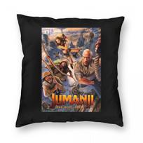 Jumanji The Next Level Pillowcase Polyester Linen Velvet Pattern Zip Decor Pillow Case Bed Cushion Cover 40cmx40cm(16x16Inch) gray