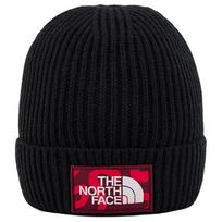 The North Face siuvinėtas veliūrinis megztas kepurė, tas pats stilius vyrams ir moterims, poros stilius, baltas/ Juodas OS juoda