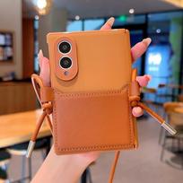 Crossbody Cards Solt Wallet Vegan Leather Case for Samsung Galaxy Z Fold8 Fold 8 Wide Shockproof Skin Feel Portable Slim Cover Galaxy Z Fold 8 orange