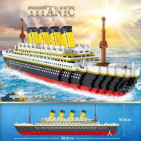 4000+Pcs Titanic Model Cruise Ship Building Blocks MOC Boat Bricks Collection DIY Construction Toys for Children Gift yellow