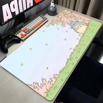 Pelės padėklas Biuro Nešiojamojo kompiuterio Rožinis Sakura Pelės padėklas XL Japonų Anime Kawaii T-totoros Prailgintas stalo kilimėlis Žaidimų aksesuarai Klaviatūros padėklas 30cmx80cm(11.8x31.5inch) white