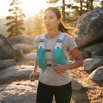 Trail Running WaterCarrying Vest Lightweight Marathon Water Carrier Multiple Pockets mėlyna