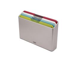 Joseph Joseph Folio Icon Cutting Board Set Features icons for different food is dishwasher and includes a Made of plastic with a Ideal for kitchen and gray