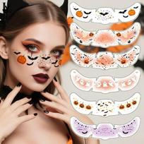 Waterproof Halloween Temporary Tattoo Bat Freckle Stickers Pumpkin Bat Ghost Stickers  Women Tattoo Sticker
