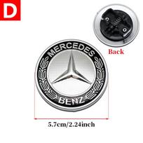 Rato dangtelis 57mm Automobilio logotipas Priekinės variklio dangčio emblema Mercedes Benz AMG W212 W213 W205 W177 W247 W176 CLA CLS CLK CLG GLS Emblema Variklio dangčio aksesuarai ws2 gray