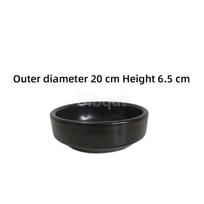 Rice Village Bibimbap Stone Plate Egg Pot Cheese Cake Chicken Ceramic Stone Pot Fire Oven ramen soup bowl with wooden base mat black