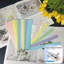 100pcs/set Colorful Paper Chain Garland Strips with Double Sided Tape DIY Construction Paper Chain for Birthday Kids Party Decor