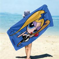 1Pc Powerpuff Girls Adventure Beach Towel Microfiber Beach Towel Thin Absorbent For Beach Swimming Yoga Bath Sports 0917296 80cmx160cm(31x63inch)