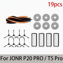JONR P20 PRO / T5 Pro Robotų siurblių priedai Pagrindinis šoninis šepetėlis Hepa filtras Šluostės maišelis Dulkių maišelio keitimas