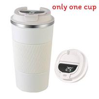 Cs Cosddi kelioninis kavos puodelis su dviguba sienelių izoliacija dovanoms White Temperature,380ml white