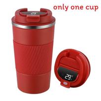 Cs Cosddi kelioninis kavos puodelis su dviguba sienelių izoliacija dovanoms Red Temperature,510ml
